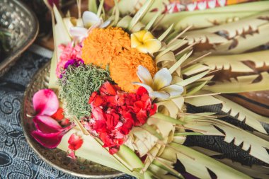 Bali dili Hindular tarafından teşekkür yapılan günlük teklifleri canang sari