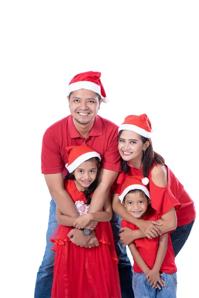 Retrato de familia y niños. tema de Navidad — Foto de Stock