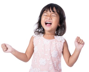 Asyalı Genç çocuk heyecanlı