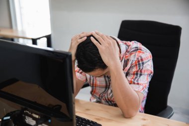 iş kriz. onun Büyük Buhran Asyalı adam