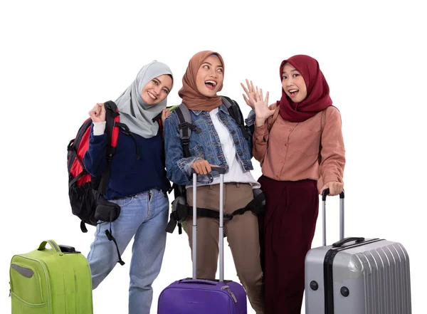 Muslimische Frau eid mubarak Reisekonzept — Stockfoto