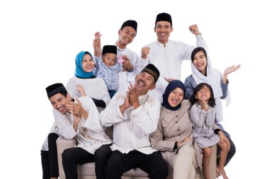 asyalı müslüman aile bayram mübarek ramazan kareem