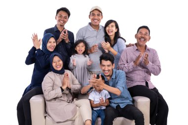 asyalı müslüman aile bayram mübarek ramazan kareem