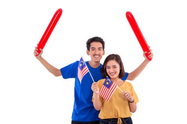 malay çift malezya ulusal bayrak