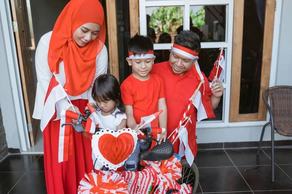 Sepeda. kemerdekaan hari indonesia — Stok Foto