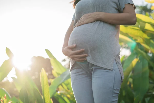 植物の横に立っている若い女性のイメージ — ストック写真