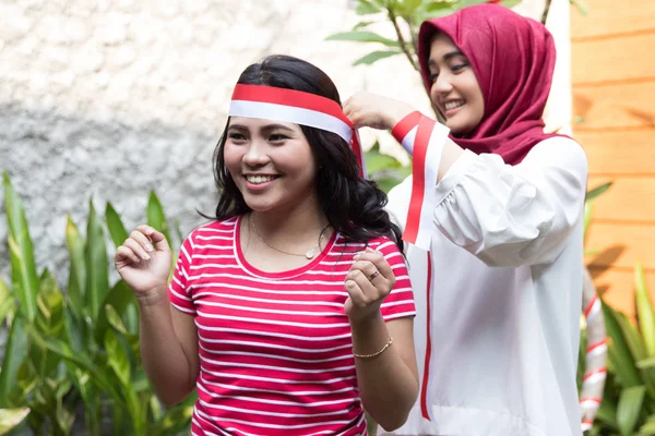 Vorbereitung auf den indonesischen Unabhängigkeitstag — Stockfoto