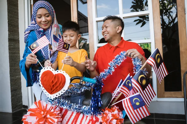 Celebração do dia da independência da bandeira malaia — Fotografia de Stock