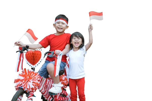 Asiático indonésia criança celebração — Fotografia de Stock