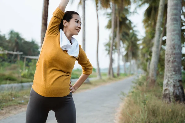 Mujer embarazada haciendo ejercicio al aire libre —  Fotos de Stock