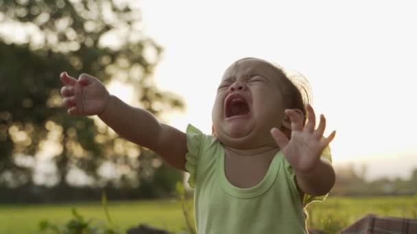 Bébé malheureux pleurer — Video