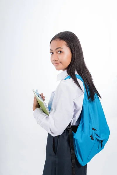 Gyönyörű indonéz középiskolás diák — Stock Fotó