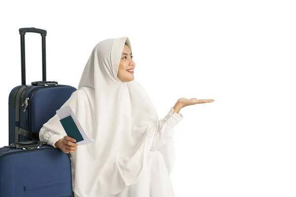 Muslim pilgrims wife and husband ready for Umrah — Stock Photo, Image