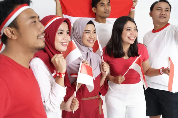 Partidario indonesio celebrando la victoria de la indonesia —  Fotos de Stock