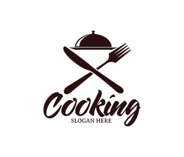 Restoran Cafe bistro yemek Şef vektör logo tasarım şablonu