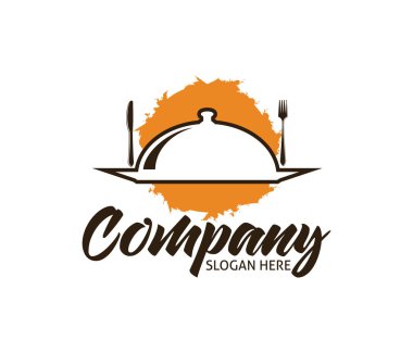 Restoran Cafe bistro yemek Şef vektör logo tasarım şablonu