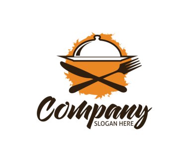 Restoran Cafe bistro yemek Şef vektör logo tasarım şablonu