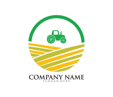 Tarım arazi çiftlik alanı vektör logo tasarım şablonu