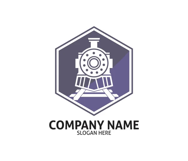 Train Subway Transportation Vector Icon Logo Design Template — Stock Vector