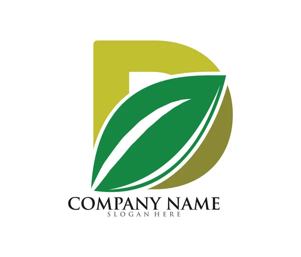 Lettre Agriculture Terre Ferme Champ Vecteur Logo Conception Modèle — Image vectorielle