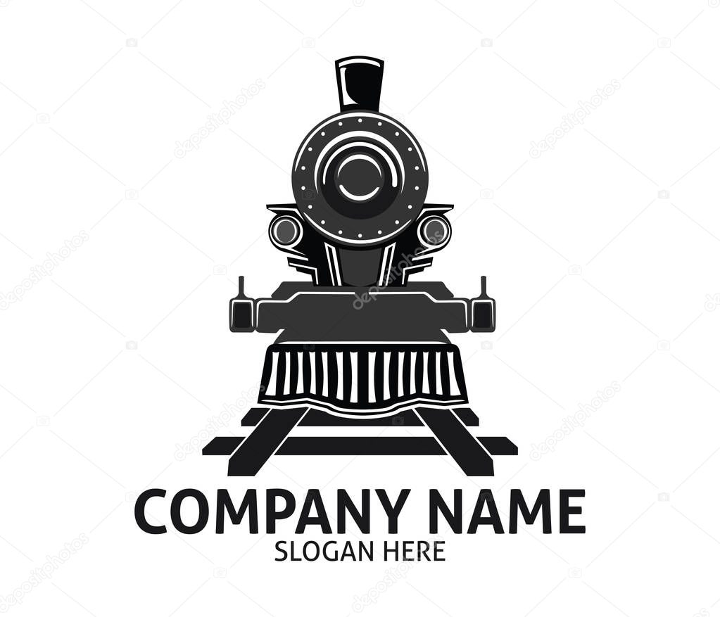 Train and subway transportation vector icon logo design template