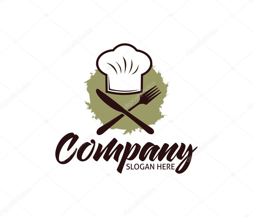 Restaurant cafe bistro cooking chef vector logo design template