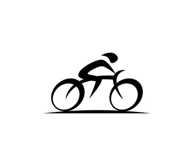 Soyut Bisiklet simgesini veya vektör logo tasarım şablonu