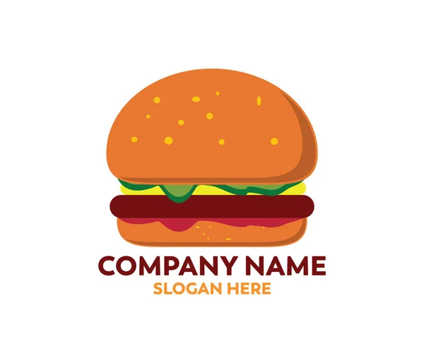 Burger Vecteur Pour Restaurant Street Food Café Icône Logo Modèle — Image vectorielle