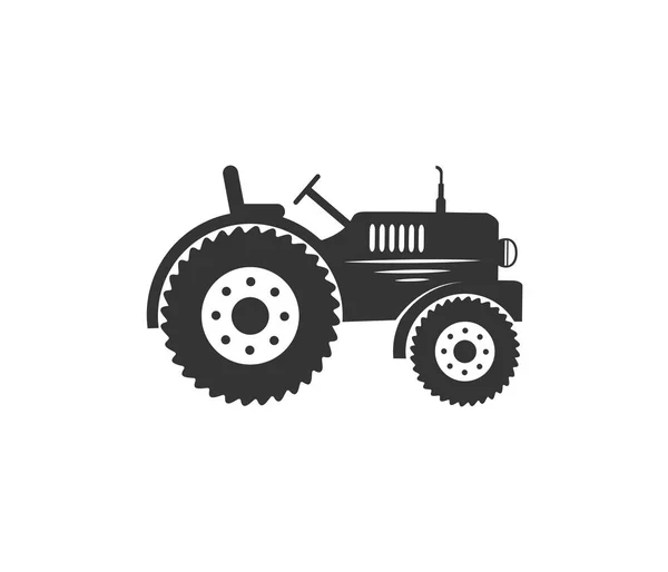 Traktor Landwirtschaft Feld Werkzeug Vektor Symbol Logo Design Vorlage — Stockvektor