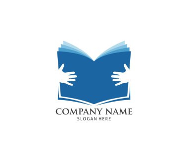 kitap vektör simge logo tasarım şablonu okuma geek