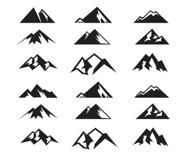 dağların zirvesi vektör logo tasarım şablonu