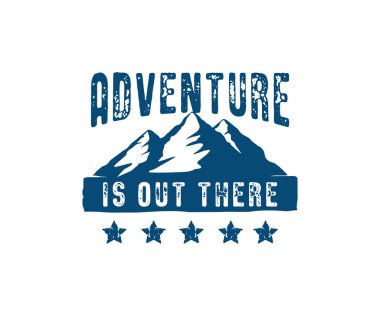 dağ macera var vektör işareti tasarım şablonu