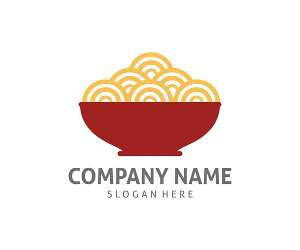 Noodle Mad Vektor Ikon Logo Design Skabelon – Stock-vektor