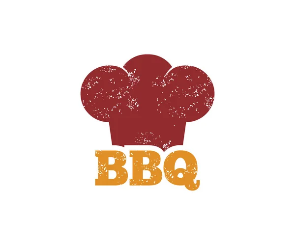 Bbq Grill Vektor Symbol Emblem Logo Design Vorlage — Stockvektor