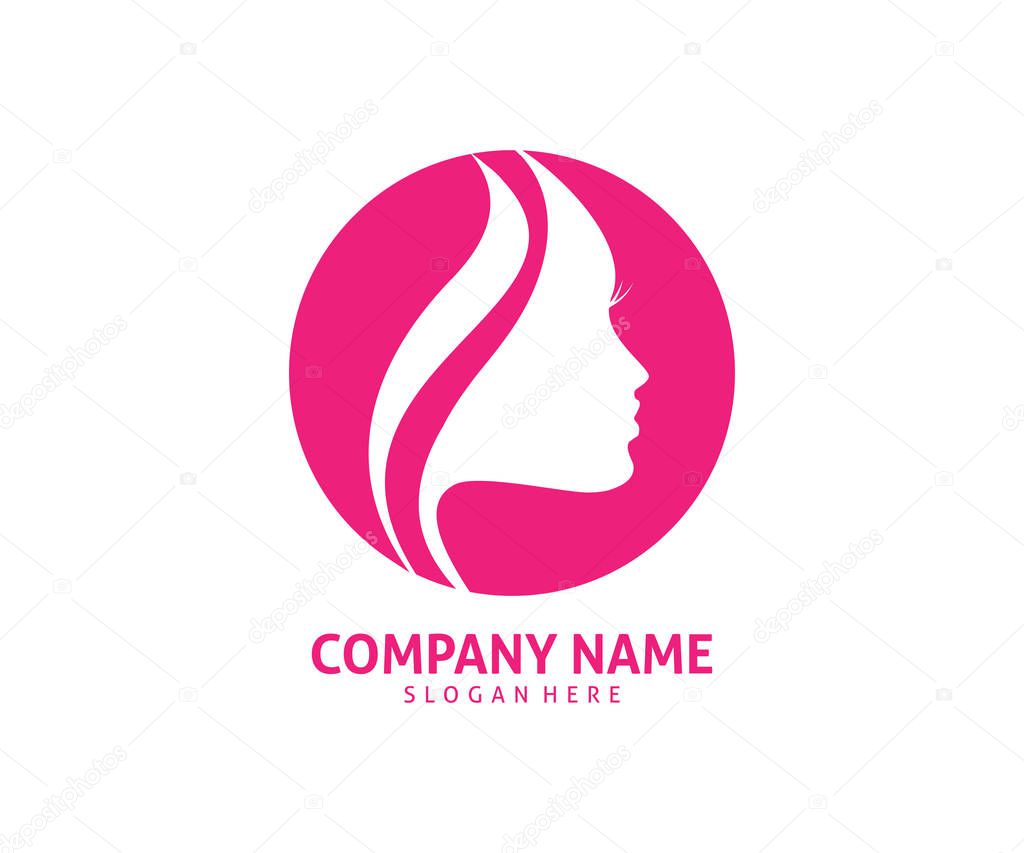High class women beauty vector icon logo design template