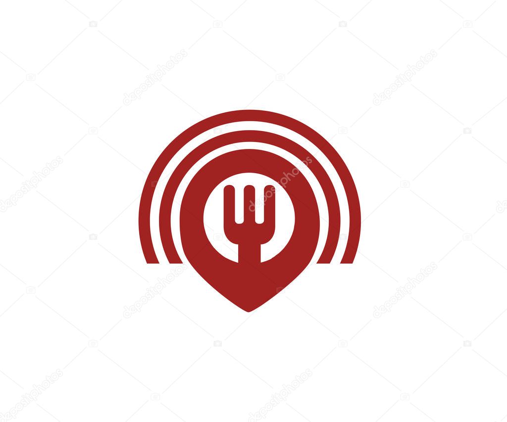 Food restaurant cafe vector sign icon logo design template