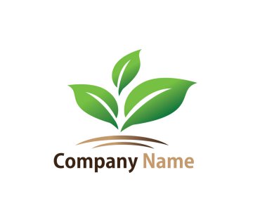 Doğa biyoloji organik soyut yaprak vektör simge logo tasarım şablonu