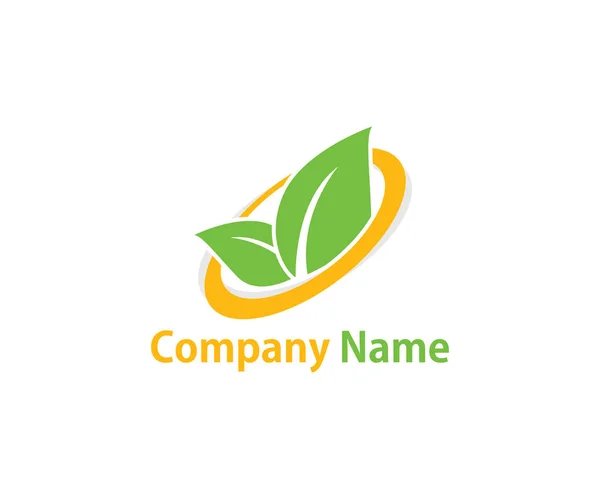 Doğa Biyoloji Organik Soyut Yaprak Vektör Simge Logo Tasarım Şablonu — Stok Vektör