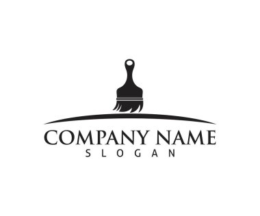 renkli ev boyama hizmeti vektör simge logo tasarım şablonu
