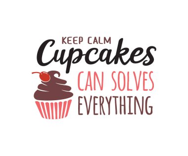 tutmak sakin cupcakes her şeyi teklif vektör tasarım şablonu çözebilir