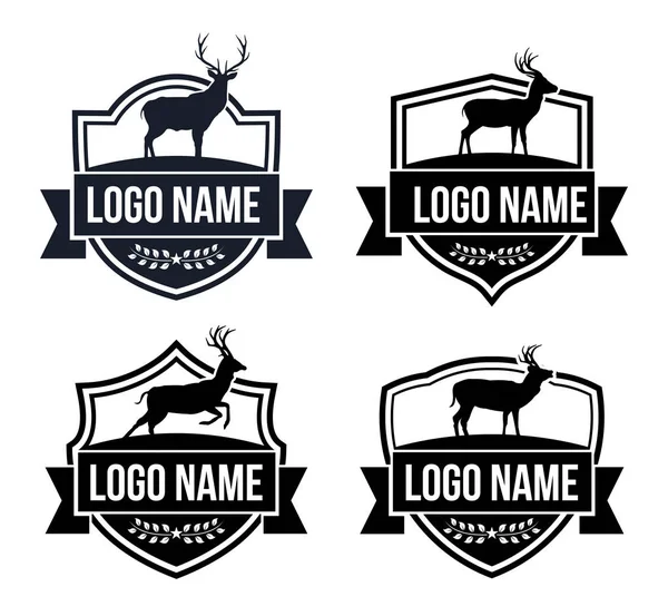 Дизайн Векторного Логотипа Охотничьего Бейджа — стоковый вектор