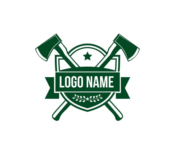 Registrazione Assi Trasversali Emblema Distintivo Modello Design Logo Vettoriale — Vettoriale Stock