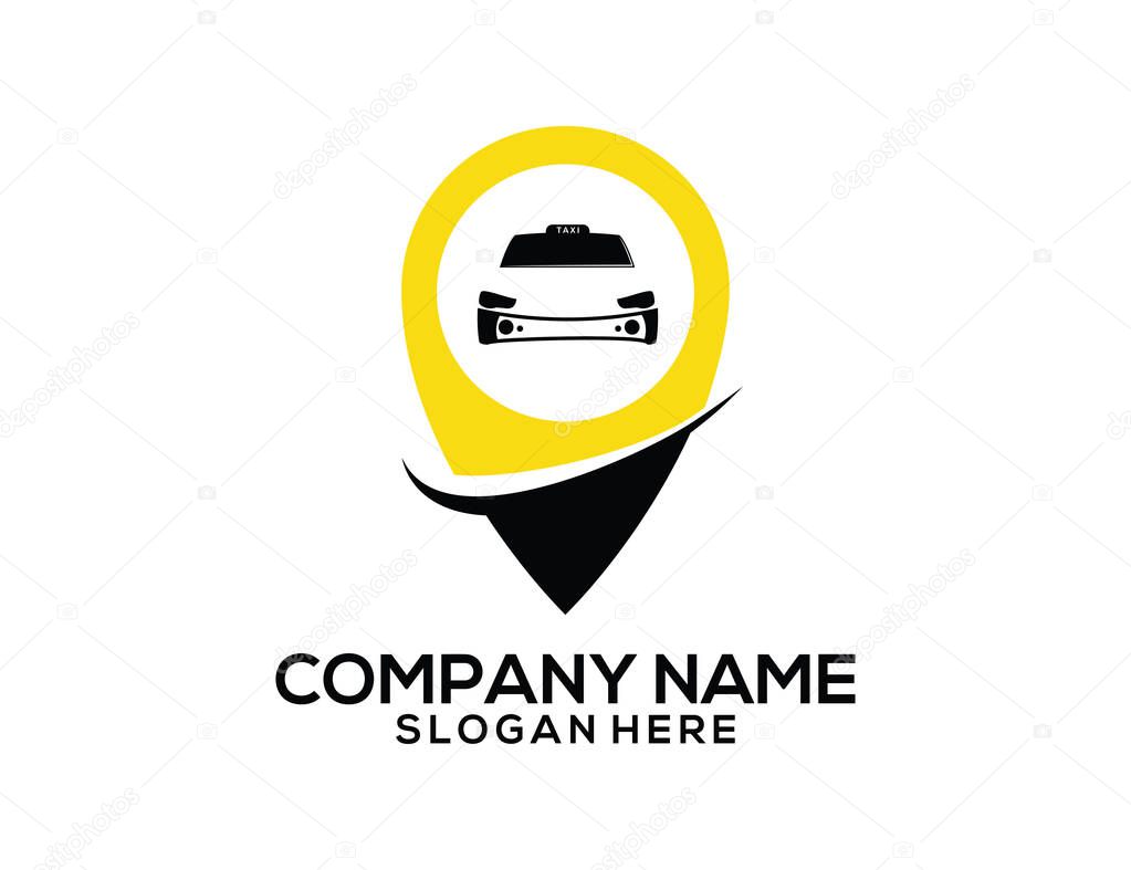 No parking area gps location pointer vector icon logo design templatec