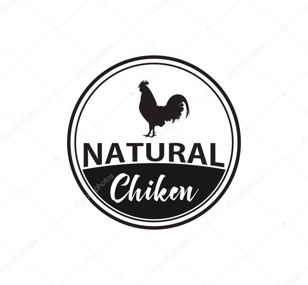 organic chicken meat butchery vector brand label identity design template