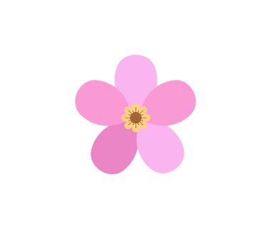 güzel, pembe çiçek Tema kavramı vektör logo tasarımı