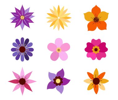 güzel çiçek Tema kavramı vektör logo tasarım şablonu