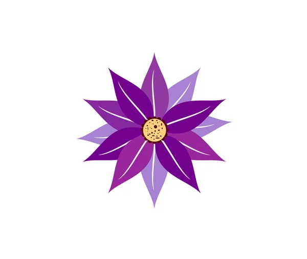 Ziemlich Lila Blume Thema Konzept Vektor Logo Design Vorlage — Stockvektor