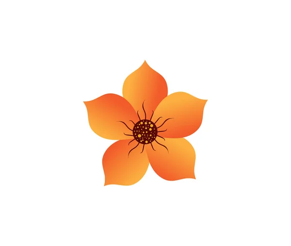 Hezká Květina Téma Koncept Vektorové Logo Design — Stockový vektor