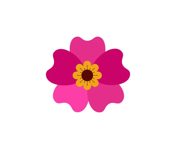 Vackra Rosa Blomma Tema Begreppet Vektor Logotypdesign — Stock vektor