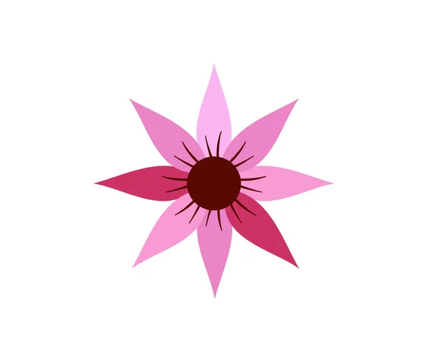 Růžový Květ Téma Koncepce Vektorové Logo Šablona Návrhu — Stockový vektor